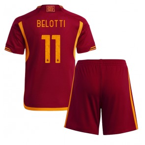 Lacne Dětský Futbalové dres AS Roma Andrea Belotti #11 2023-24 Krátky Rukáv - Domáci (+ trenírky)